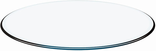 40" Round Tempered Glass Table Top, Transparent Table Surface 1/4'' Thick Pencil Polished Edge Multipurpose for Dining Table, Home Office Glass Countertop.