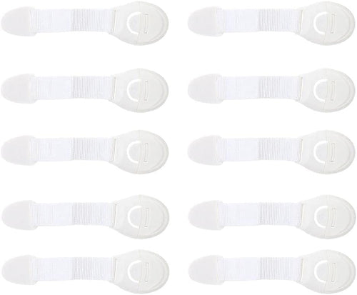 ZogeeZ Child Proof Cabinet Locks (10 Pack) Baby Proofing for Oven, Refrigerator, Cabinets, Drawers, Door, Toilet Lock, Extra Strong Kids Safety Adhesive - No Screws - 8"
