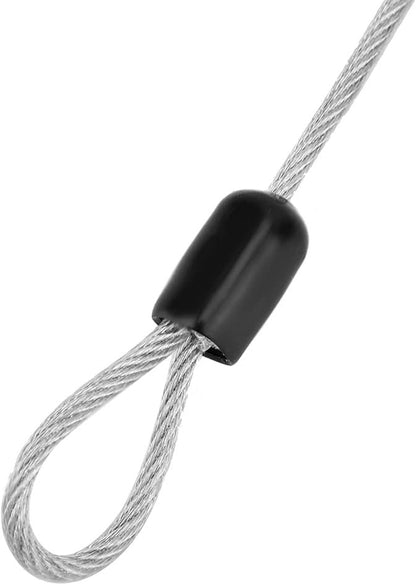 Joyzan Safety Steel Cable, Outdoor Travel Security Cable Lock Toroidal Bicycle Cables Cycling Sports Internal Loop Wire Rope for Luggage Backpacks Bikes Ski Snowboard Scooter U Locks Padlocks 100cm