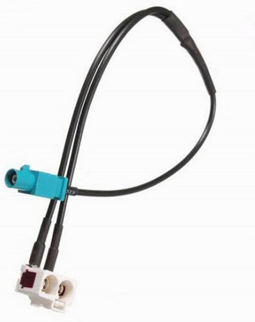 VIGORTHERIVE Car Radio Antenna Adaptor Double Fakra Plug Radio Adapter for Antenna with Wiring Harness Splitter for Car Radio