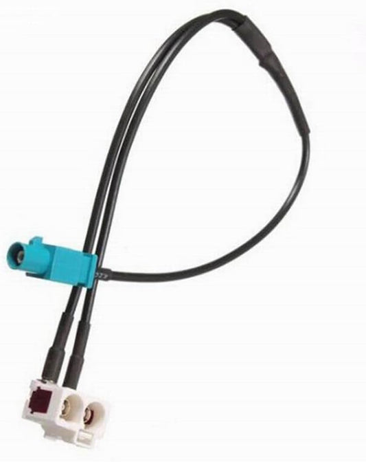VIGORTHERIVE Car Radio Antenna Adaptor Double Fakra Plug Radio Adapter for Antenna with Wiring Harness Splitter for Car Radio