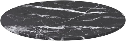 40 cm Black Marble Design Tempered Glass Tabletop - Ideal for Dining Tavoli, Coffee Tables, Garden Tables - Sicuro, durevole, Stylish & Modern Desktop Surface