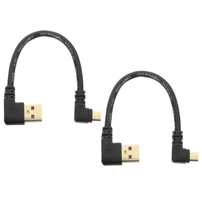 FUNOMOCYA 2 pcs Right Angle USB Cable Adapter for Data and Charging Compatible with Smartphones and Tablets