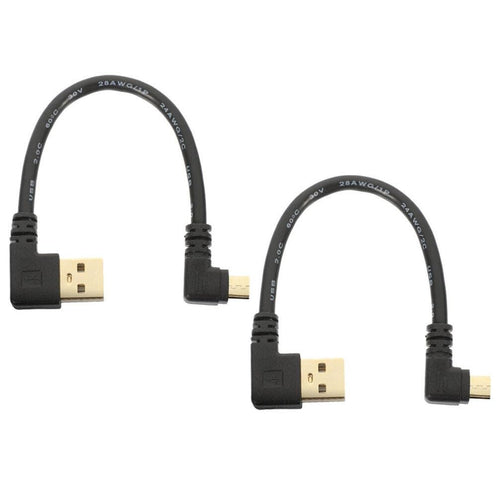FUNOMOCYA 2 pcs Right Angle USB Cable Adapter for Data and Charging Compatible with Smartphones and Tablets