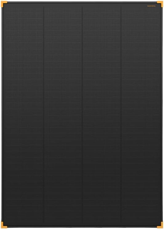 SAN HIMA 200W Monocrystalline Shingled Solar Panel - High-Efficiency Durable IP68 Fixed Solar Power Charger Compatible with Various Batteries, for 12V Off-Grid Boat RV Caravan Trailers Camping 4WDs