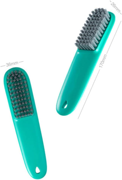 SHERCHPRY 2sets Household Cleaning Essential Long Handle Shoe Brush Suede Cleaner Laundry Brush Perfect for Travel 2pcs*2