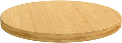 Round Bamboo Dining Table Top Replacement, 60 x 4 cm, Coffee Table for Restaurant, Hotel, Desk Use, Commercial Bamboo Furniture, Brown Wood Finish