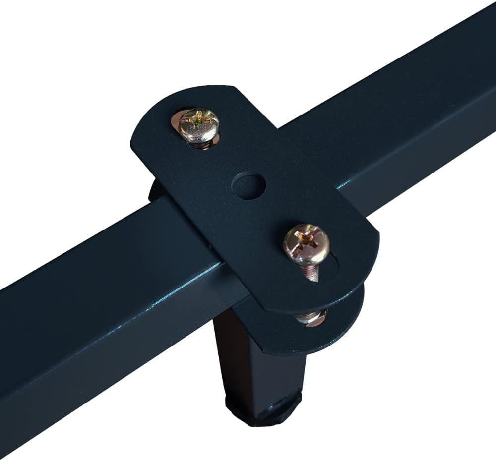 N+A KUSRUP Metal Adjustable Height Bed Furniture Foot Legs Replacements Center Frame Slat Support Leg for Platform Bed Frame Replacement Parts Risers Heavy Duty Easy Install (9.8" to 12.6")