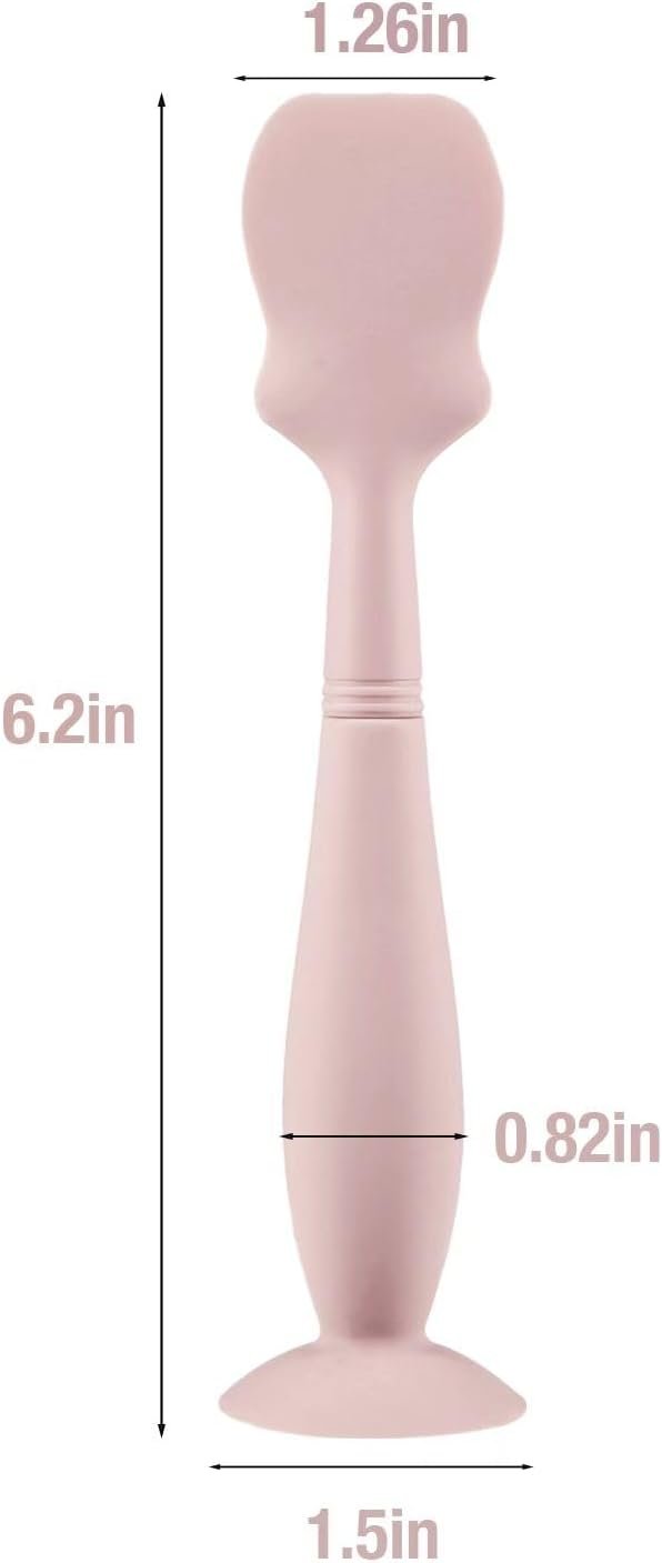 PandaEar 2 Pack Diaper Cream Spatula Applicator, Silicone Butt Spatula Baby Bum Brush, Diaper Cream Brushes for Babies Infants Newborn (Large Green, Small Pink)