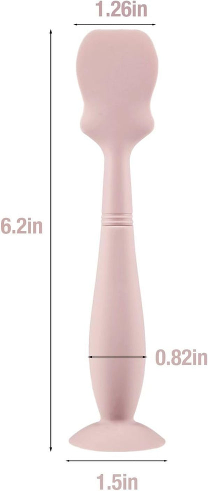 PandaEar 2 Pack Diaper Cream Spatula Applicator, Silicone Butt Spatula Baby Bum Brush, Diaper Cream Brushes for Babies Infants Newborn (Large Green, Small Pink)