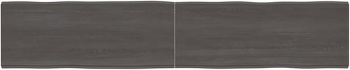 Solid Wood Tabletop with Live Edge, Dark Brown, 200 x 40 x (2-4) cm, Replacement for Kitchen Center Table, Dining Table, Desk Surface - Durable & Stylish