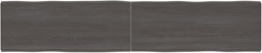 Solid Wood Tabletop with Live Edge, Dark Brown, 200 x 40 x (2-4) cm, Replacement for Kitchen Center Table, Dining Table, Desk Surface - Durable & Stylish