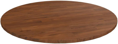 Round Replacement Dining Table Top, 70 cm Diameter, Solid Oak Wood, Dark Brown, Bar Table for Commercial Use, Caffè, Ristorante, Coffee Shop Furniture