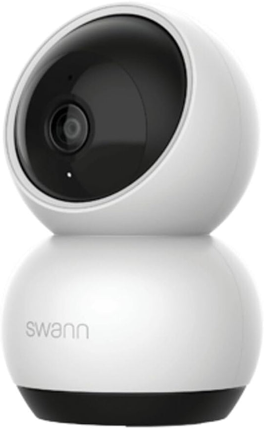 Swann EVO Pan-Tilt Wi-Fi Security Camera -2K HD Night Vision, Motion Detection,Siren,Two-Way Talk, Weatherproof,Free Recordingâ€‹- Keep an Eye on Your Home or Business from Anywhere