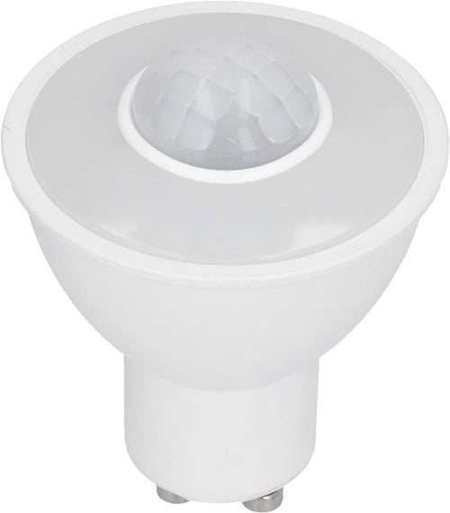 Motion Sensor Light Smart Bulb - Infrared Body Sensing GU10 Bulb, 5W 500LM LED, AC100-240Volt White Light for Indoor Lighting