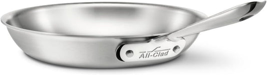 All-Clad BD55112 D5 Brushed 18/10 Stainless Steel 5-Ply Bonded Dishwasher Safe Fry Pan Saute Pan Cookware, 12-Inch, Silver