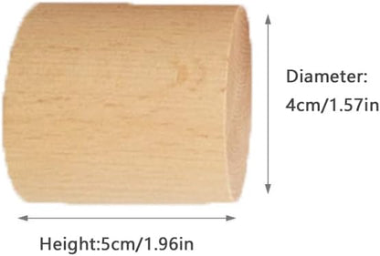 UtySty 4 Pack 2 Inch Wooden Furniture Risers Round Natural Wood Legs for Solid Feet Increase Simple DIY Extenders for Cabinets, Sofas, Tables, Chairs and Beds