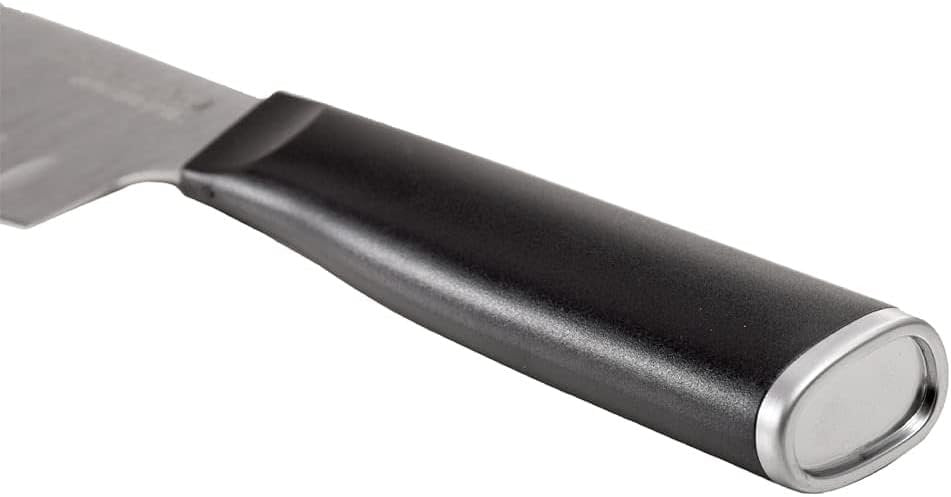 KitchenAid Classic Santoku Knife with Custom-Fit Blade Cover, 5-inch, Sharp Kitchen Knife, High-Carbon Japanese Stainless Steel Blade, Black