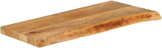 Eleganz Solid Mango Wood Table Top with Live Edge, 70 x 30 x 2,5 cm – Natural & Durable for Dining Room, Kitchen, or Office – Eco-Friendly Handcrafted Design