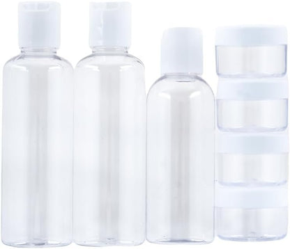 1st Care Refillable Toiletry Travel Bottle and Jar (7 Pieces Set)