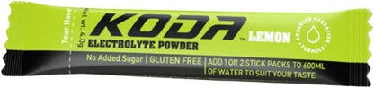 KODA Hydration Powder Sticks for Sports, Sugar-Free, Instant Dissolving, (Pack of 10, Lemon)