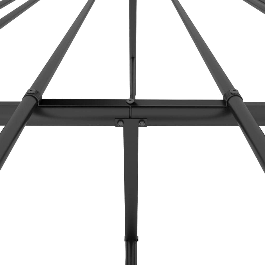 TALCUS Set di mobili - Struttura letto in metallo con testiera, 160 x 200 cm, colore: Nero