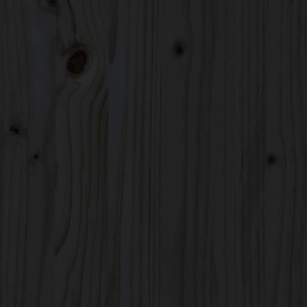 Lechnical Giroletto Nero 150x200 cm in Legno Massello di Pino,Mobili,Letti e Accessori,Letti e telai per Letti