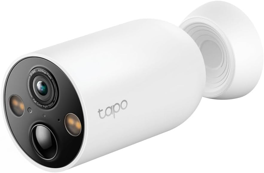 TP-Link Tapo Smart Home Battery-Powered Security Camera, Wireless, 2K QHD, IP66, 10000mAh Battery, 150Â° Super-Wide FOV, Colour Night Vision, AI Detection, microSD Card Slot, App Remote Control (TC85)