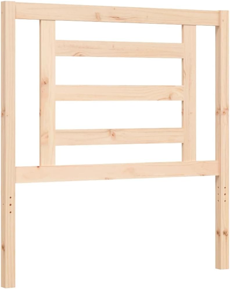 FIRBNUS Bed Frame with Headboard 90 x 200 cm Solid Wood Headboard Single Headboard Bed Frame Single Bed Frame Single Bed Frame Single Bed Frame