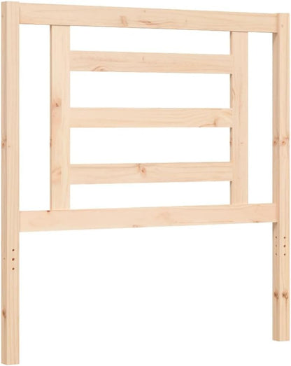FIRBNUS Bed Frame with Headboard 90 x 200 cm Solid Wood Headboard Single Headboard Bed Frame Single Bed Frame Single Bed Frame Single Bed Frame