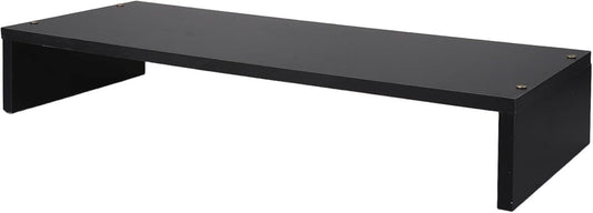 CAXUSD Desktop Computer Shelf Ergonomic Wood Monitor Stand Riser for Desk Printer Laptop Space Saving Organizer Slip Design Stylish