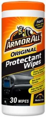 Original Protectant Wipes by Armor All, Car Interior Cleaner Wipes with UV Protection to Fight Cracking & Fading, 30 Count