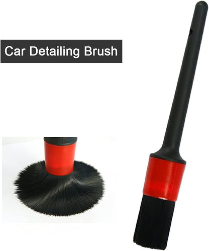 SHUAIGUO 26PCS Car Cleaning Brush Kit Car Cleaning Brush Accessories for Interior and Exterior Includes Scrubber Pads, Sponges, Cleaning Brushes