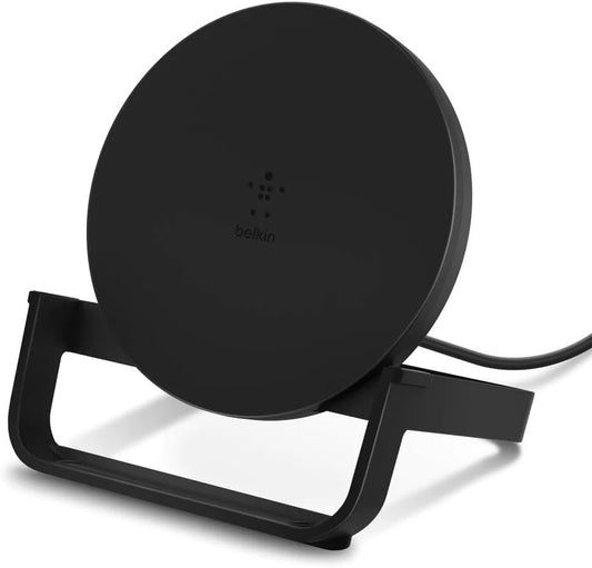 Belkin WIB001btBK Wireless Charging Stand 10W (Wireless Charger for iPhone 11, 11 Pro, 11 Pro Max, Galaxy S20, S20+, S20 Ultra, Note10, Note10+, Pixel 4, 4XL More), Black