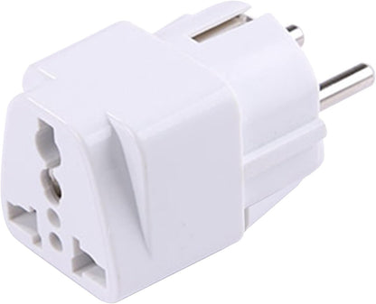 BOROCO Travel Adapter Adapter 2500 W, Universal EU Plug AC 250 V 10 A? EU Plug Universal EU Power (White)