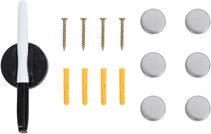 vidaXL White Key Box with Magnetic Board 35x35 cm - Steel and Tempered Glass, Wall-Mounted Storage Organizer for Home and Office