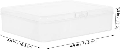 DOITOOL 6pcs Clear Plastic Organizer Storage Box for Small Parts Hardware Tools and Craft Projects Transparent Storage Containers with Lids for Efficient Workspace Organization
