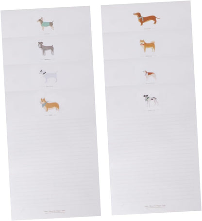 EXCEART Letter Stationery Paper 80pcs Random Cartoon Pets Pattern Dogs Writing Set Paper Note Pad