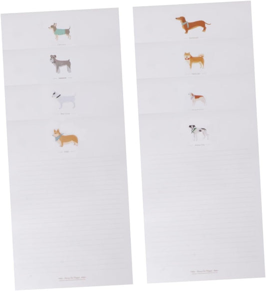 EXCEART Letter Stationery Paper 80pcs Random Cartoon Pets Pattern Dogs Writing Set Paper Note Pad