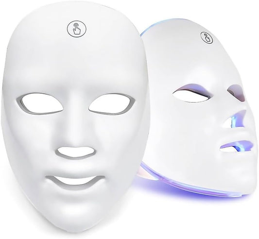 MARSOF LED Light Theraphy Facial Skin Care Mask Collagen Boost 7 Color Lights Skin Rejuvenating Beauty Device