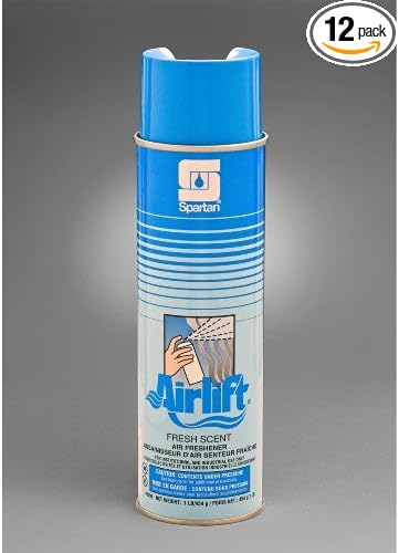 Spartan Airlift Odor Eliminator, Fresh Scent, 16 oz Aerosol, Case of 12