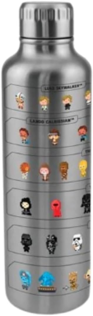 Paladone Star Wars Official Licensed Metal Water Bottle, Gamer and Comic Series Fan Decor and Gift, Disney Desk Accessory for All Ages, Collectors Drinkware with Movie Characters