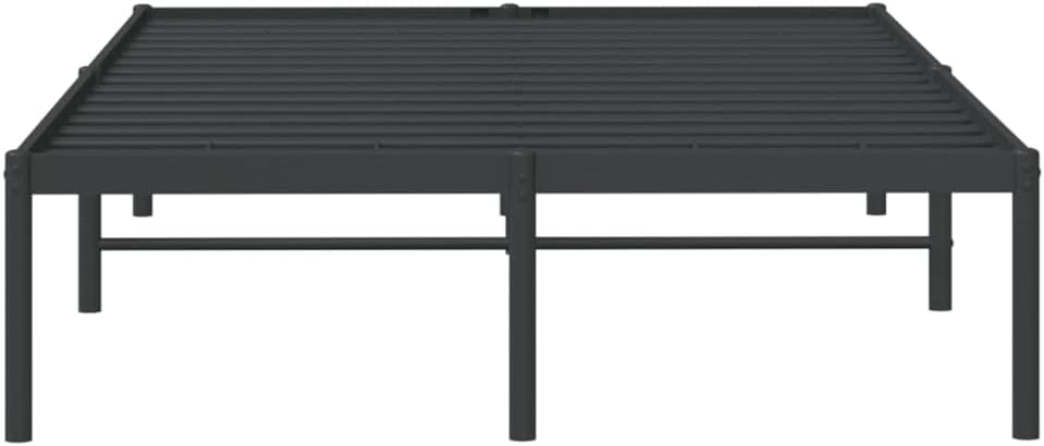 TALCUS Small Double Bed Metal Furniture Set 120 x 190 cm Black