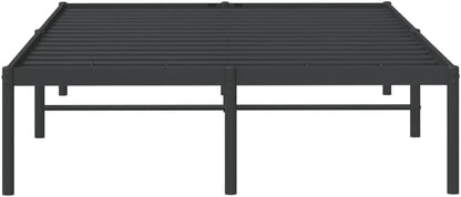TALCUS Small Double Bed Metal Furniture Set 120 x 190 cm Black