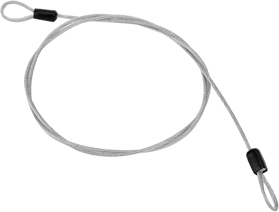 Joyzan Safety Steel Cable, Outdoor Travel Security Cable Lock Toroidal Bicycle Cables Cycling Sports Internal Loop Wire Rope for Luggage Backpacks Bikes Ski Snowboard Scooter U Locks Padlocks 100cm
