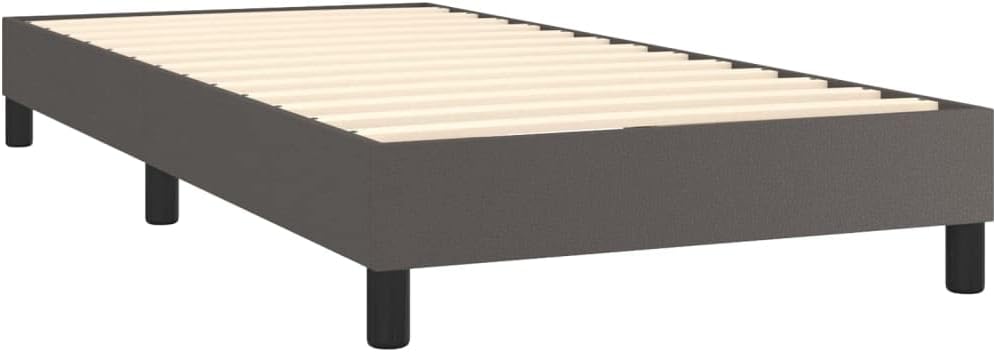 Lechnical Giroletto a Molle Grigio 90x190 cm in Similpelle,Mobili,Letti e Accessori,Letti e telai per Letti