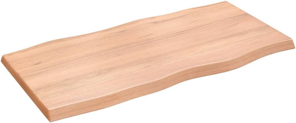Eleganz Solid Wood Table Top 100 x 50 x (2 – 4) cm Treated Live Edge – Durable & Eco-Friendly for Dining, Kitchen, or Office – Handmade Natural Beauty