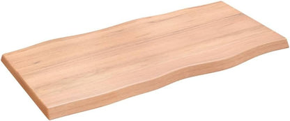 Eleganz Solid Wood Table Top 100 x 50 x (2 – 4) cm Treated Live Edge – Durable & Eco-Friendly for Dining, Kitchen, or Office – Handmade Natural Beauty