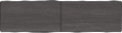 Solid Wood Tabletop, Dark Brown, 180 x 50 x (2-6) cm, Live Edge Design, Replacement for Kitchen Coffee Table, Dining Table, Desk Surface, Durable & Stylish Top