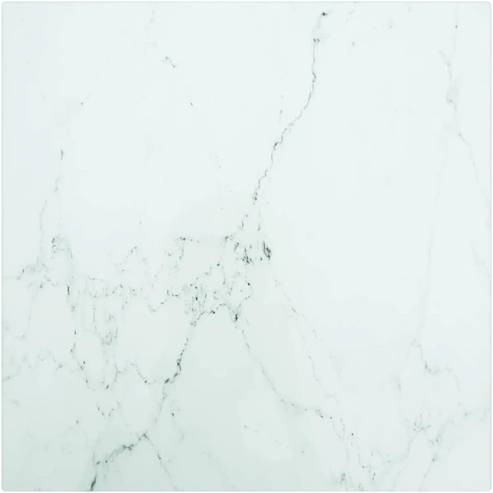 Marble Design Tempered Glass Tabletop 30 x 30 cm – Ideal for Dining, Coffee and Garden Tables – High Durability, Safe & Long Lasting Surface for Home Decor